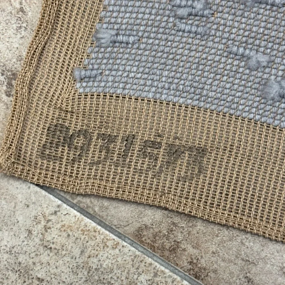 Vintage Bucilla Completed Needlepoint Panel Farm Village Large 30x19